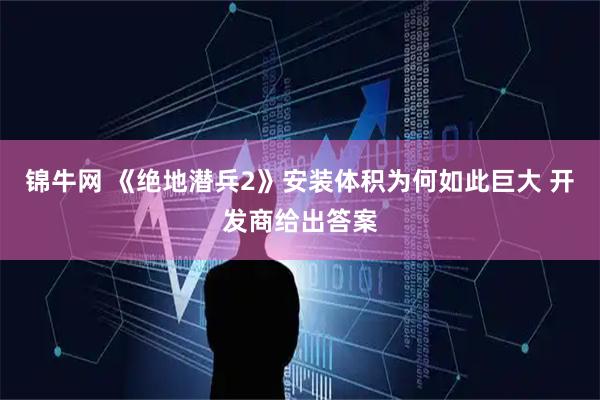 锦牛网 《绝地潜兵2》安装体积为何如此巨大 开发商给出答案